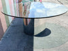 Mid Century Round Glass and Chrome Dining Table