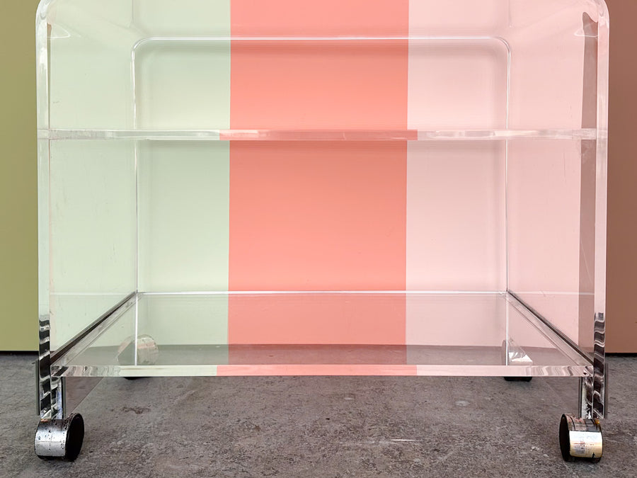 Lucite Waterfall Cart
