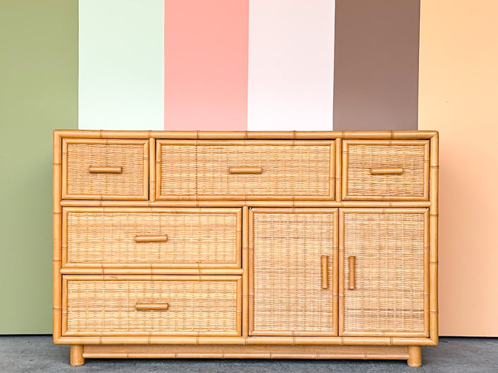 Coastal Rattan Credenza
