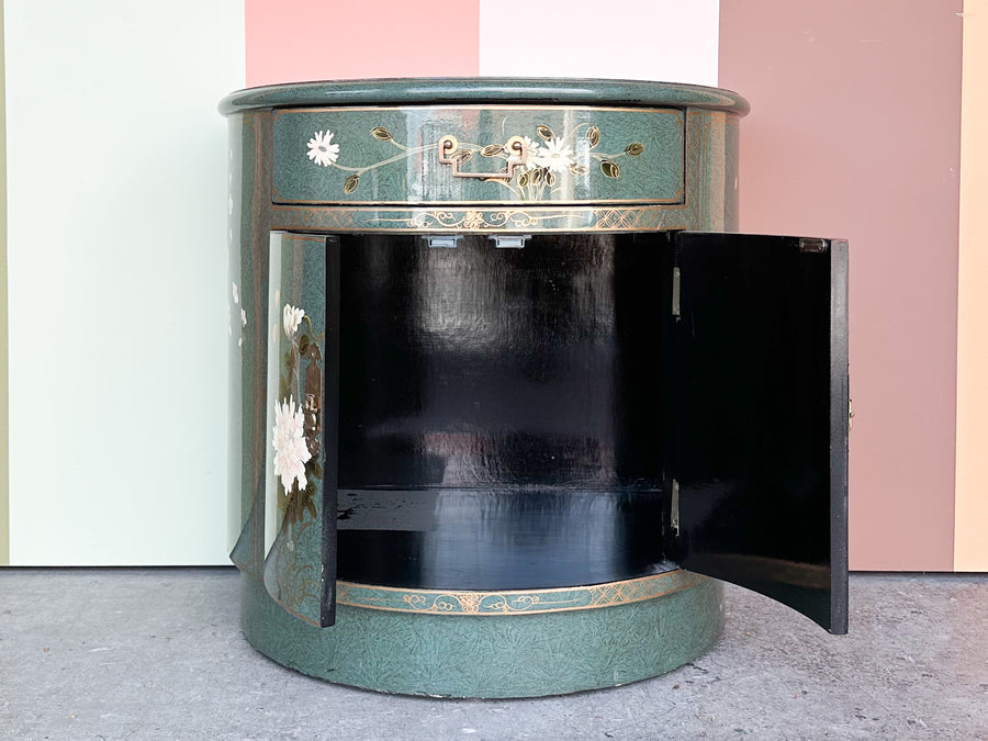 Pretty Petite Chinoiserie Nightstand