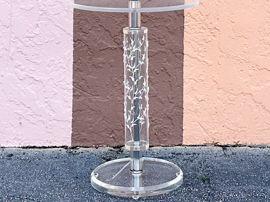 Icing Lucite Table Lamp