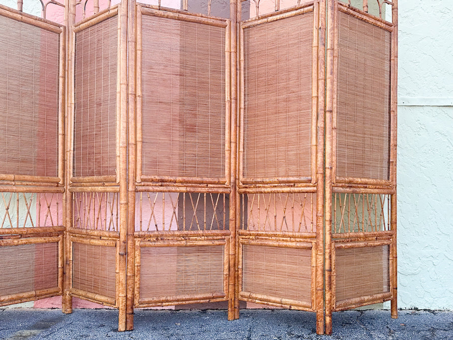 Six Panel Brighton Style Rattan Screen