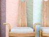 Set of Six Coastal Chic Rattan Dining Chairs