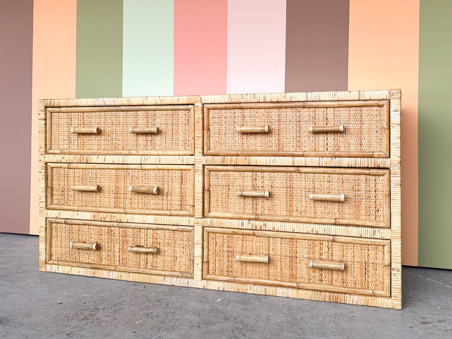 Island Chic Rattan Wrapped Dresser