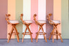 Set of Four Old Florida Rattan Bar Stools