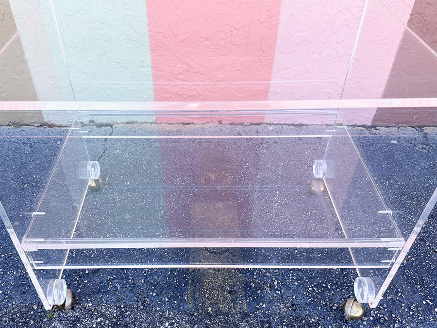 Lucite Waterfall Cart