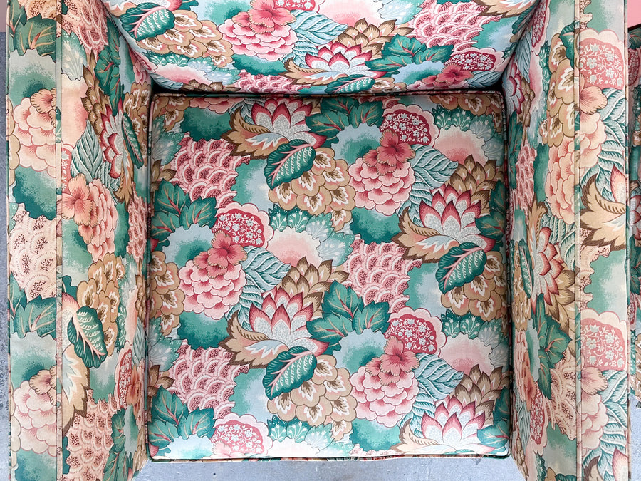 Pair of Palm Beach Chic Upholstered Chairs