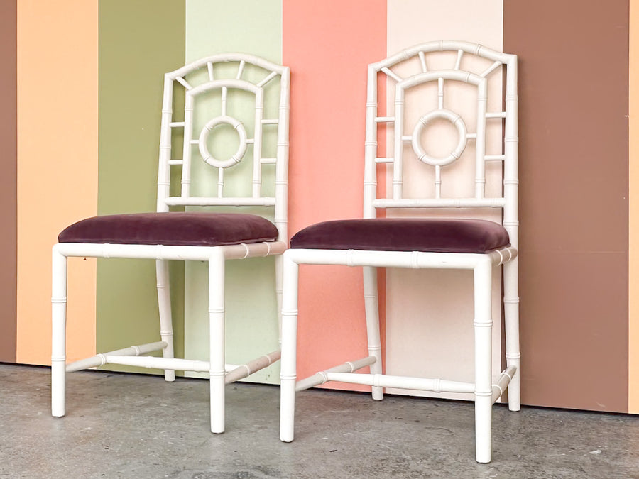 Pair of Palm Beach Style Side Chairs