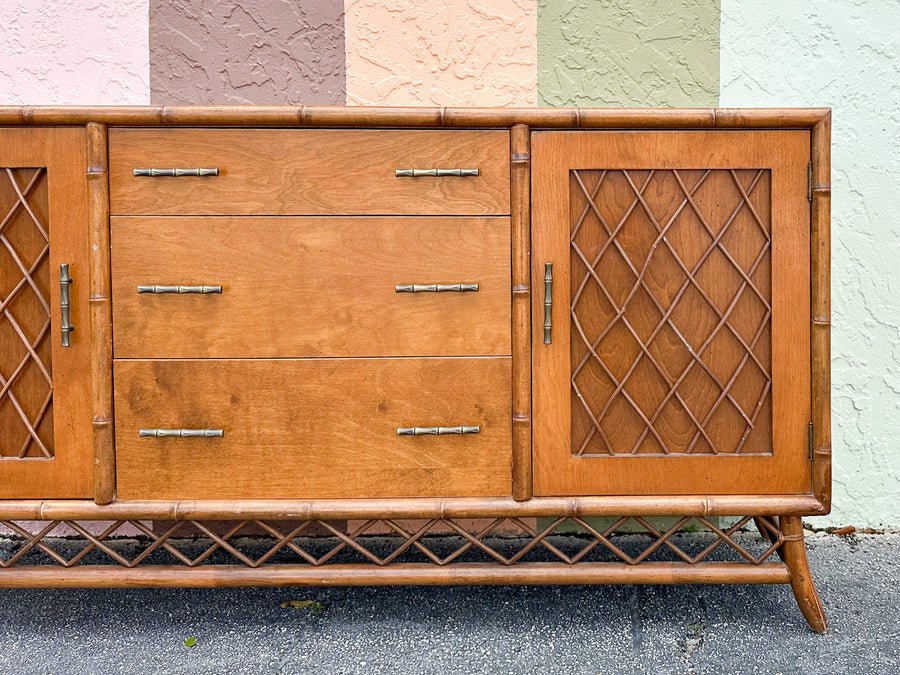 Handsome Ficks Reed Rattan Credenza