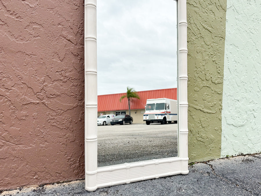 Palm Beach Style Faux Bamboo Mirror