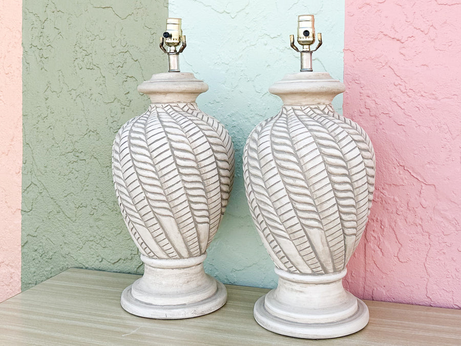 Pair of MCM Ceramic Lamps