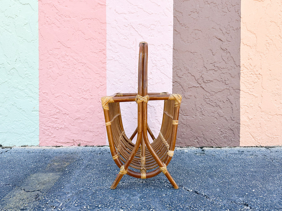 Island Style Rattan Magazine Rack