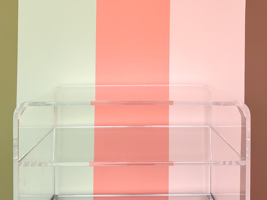 Lucite Waterfall Cart