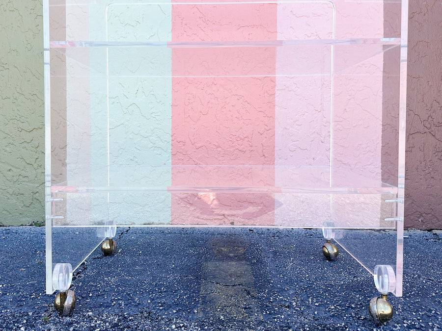 Lucite Waterfall Cart
