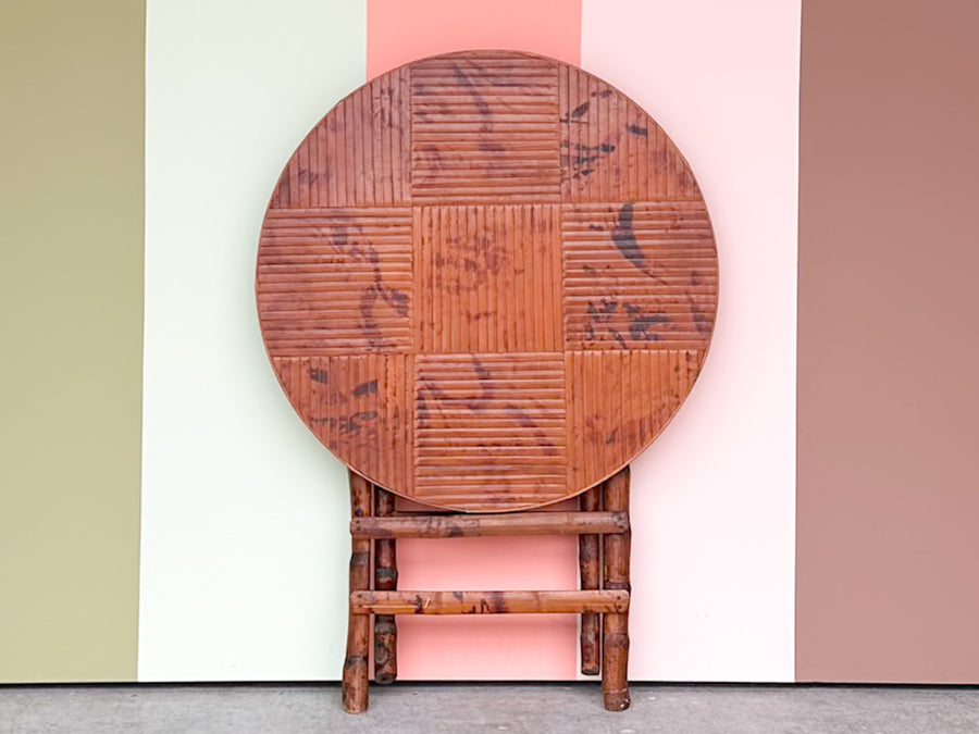 Petite Tortoiseshell Bamboo Folding Table
