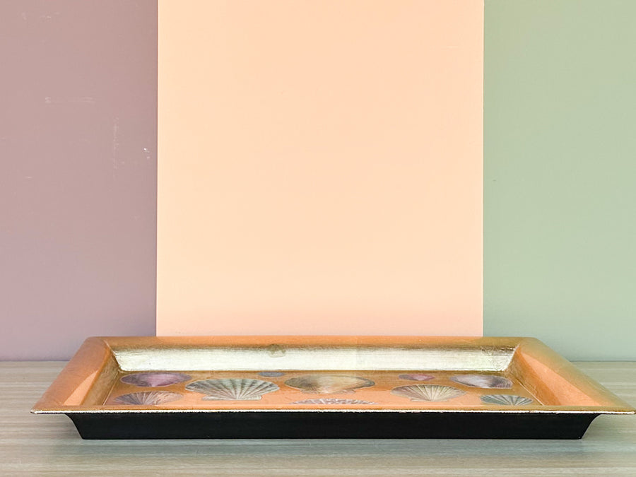 Regency Chic Shell Decoupage Tray