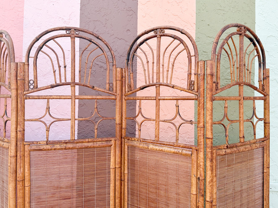 Six Panel Brighton Style Rattan Screen