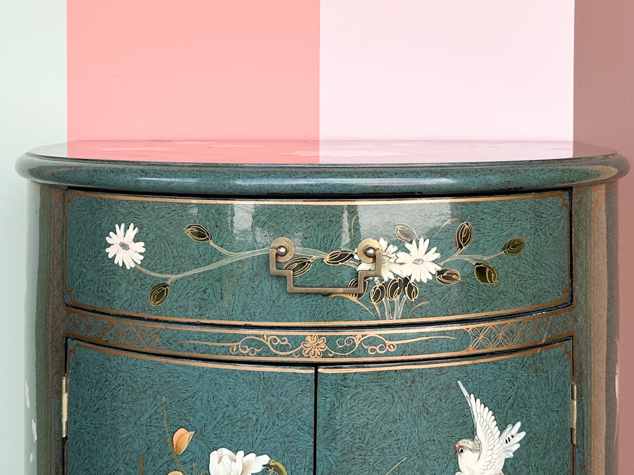 Pretty Petite Chinoiserie Nightstand