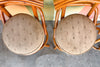 Set of Four Old Florida Rattan Bar Stools