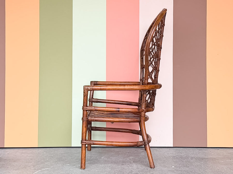 Handsome Ficks Reed Balloon Back Rattan Chair