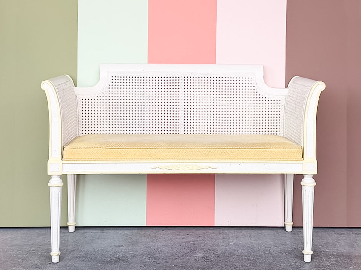 Regency Style Cane Bench