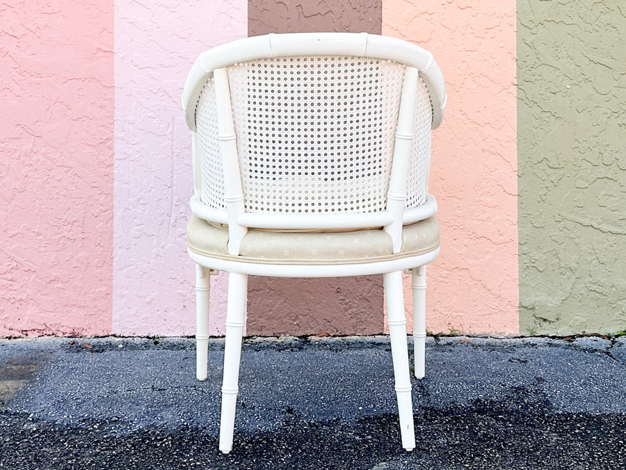 Palm Beach Faux Bamboo and Cane Barrel Chair
