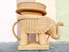 Wicker Elephant Side Table