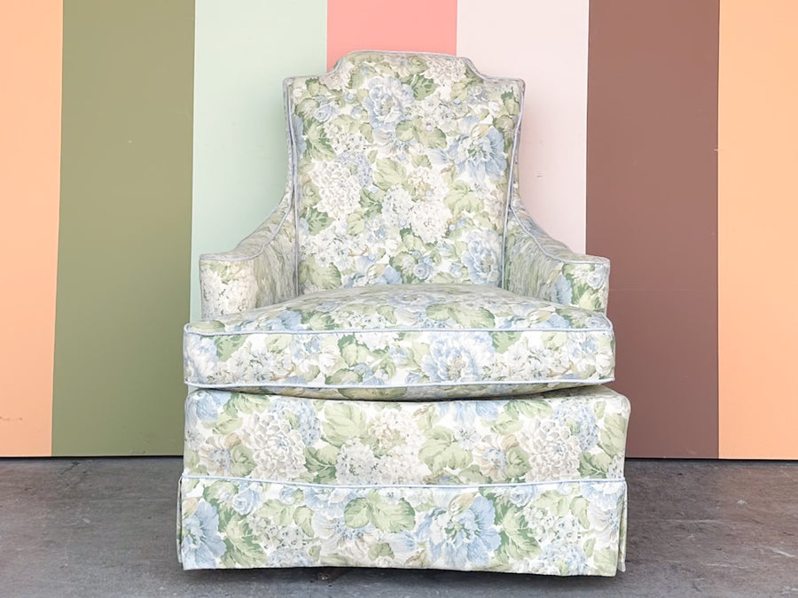 Summer Chic Hydrangea Upholstered Rocker