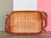 Pair of Rattan Elephant Trays