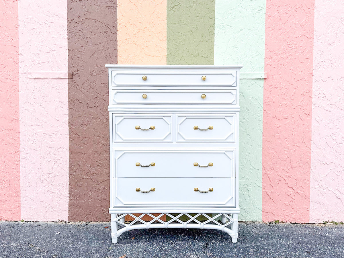 Ficks Reed Faux Bamboo Tall Chest
