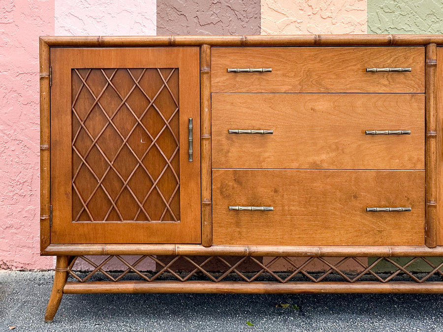 Handsome Ficks Reed Rattan Credenza