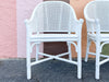 Pair of McGuire Rattan and Cane Barrel Chairs