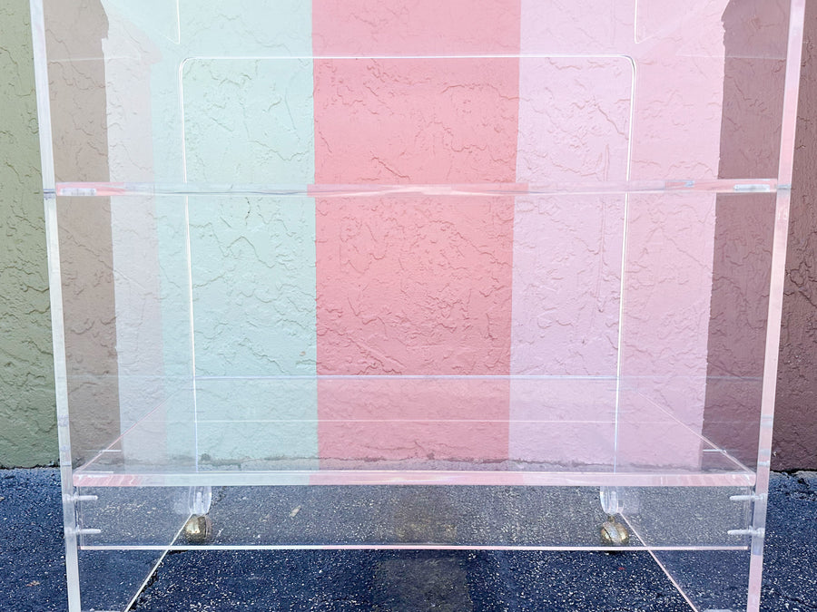 Lucite Waterfall Cart