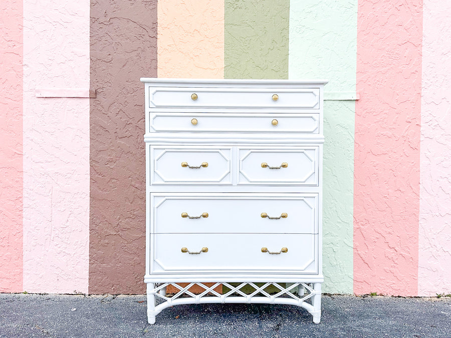 Ficks Reed Faux Bamboo Tall Chest