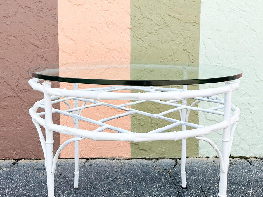 Metal Faux Bamboo Coffee Table