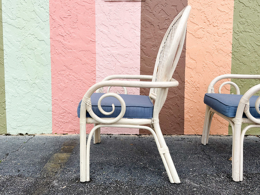 Pair of Coastal Style Balloon Back Chairs