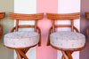 Set of Four Old Florida Rattan Bar Stools