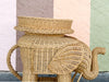 Wicker Elephant Side Table