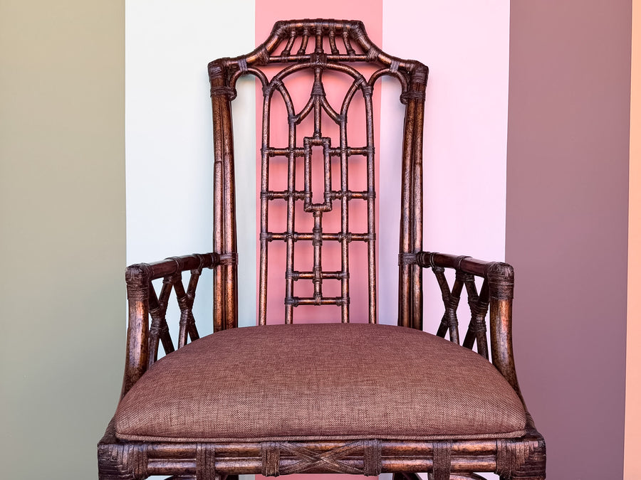 Pagoda Rattan Arm Chair