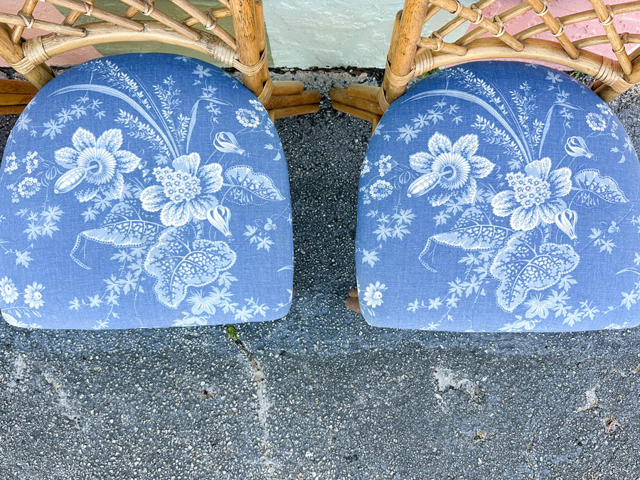 Set of Six Rattan Dining Chairs