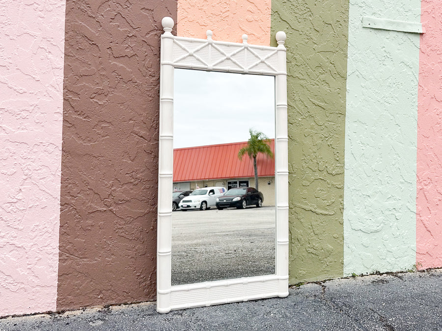 Palm Beach Style Faux Bamboo Mirror