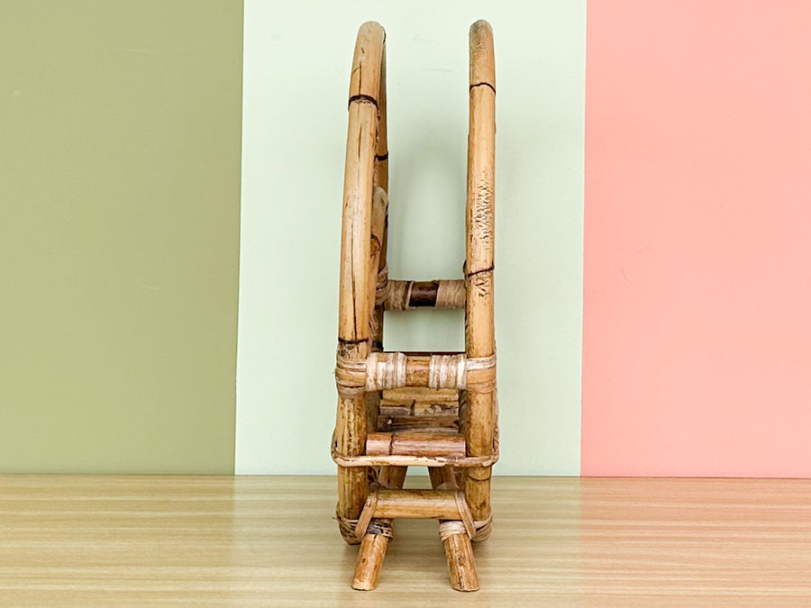 Whimsical Rattan Magazine Rack