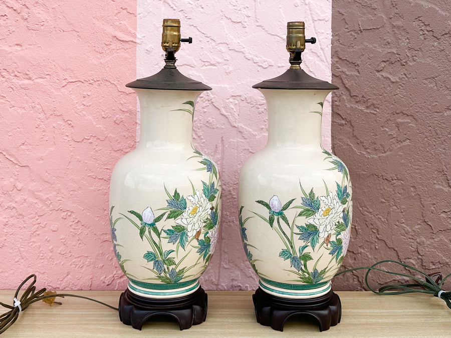 Pair of Sweet Spring Floral Lamps