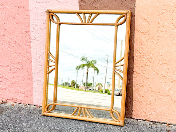 Coastal Chic Rattan Mirror