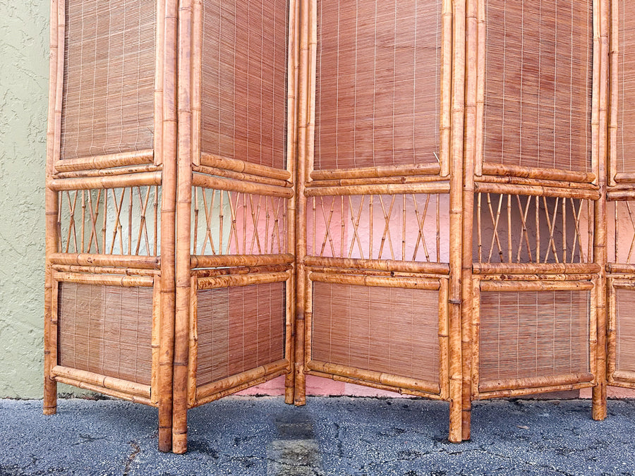 Six Panel Brighton Style Rattan Screen