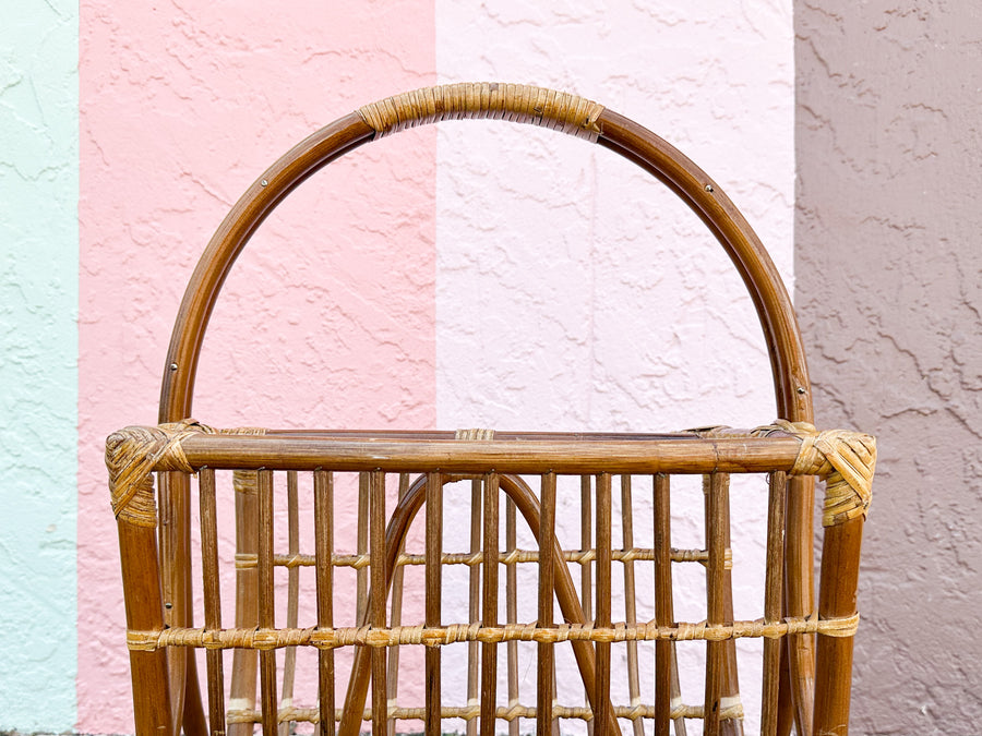 Island Style Rattan Magazine Rack