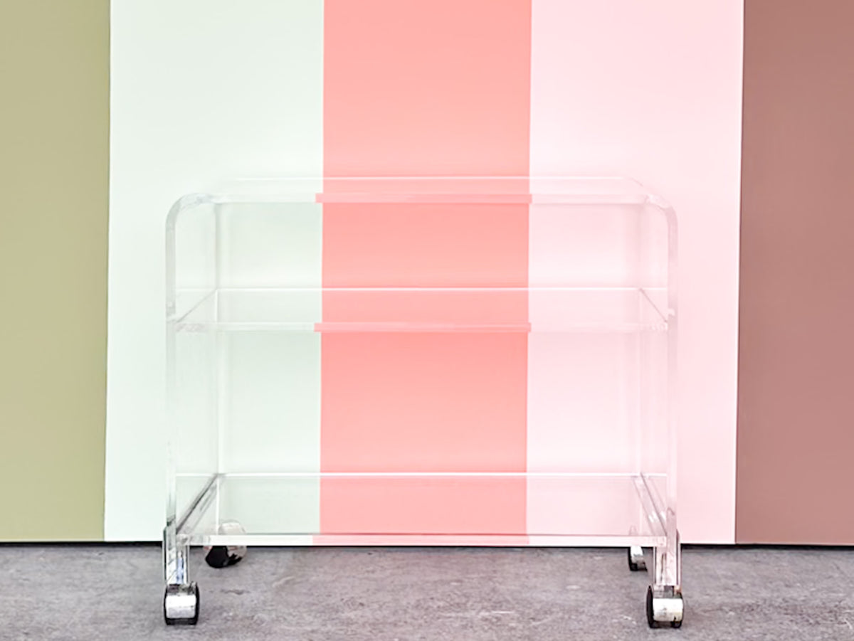 Lucite Waterfall Cart