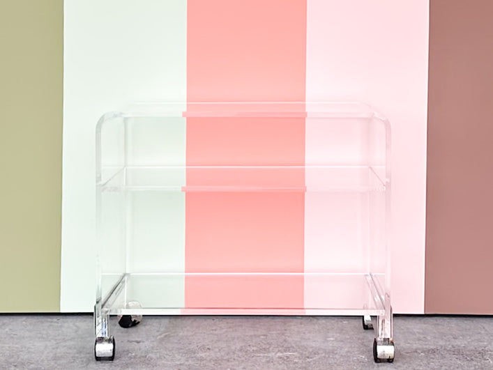 Lucite Waterfall Cart