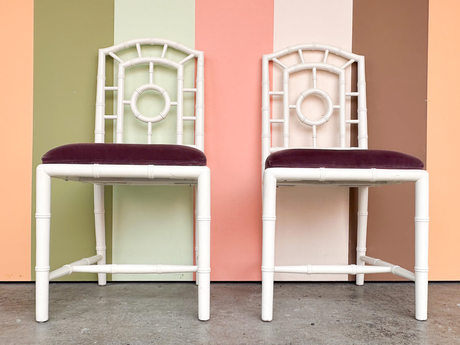 Pair of Palm Beach Style Side Chairs