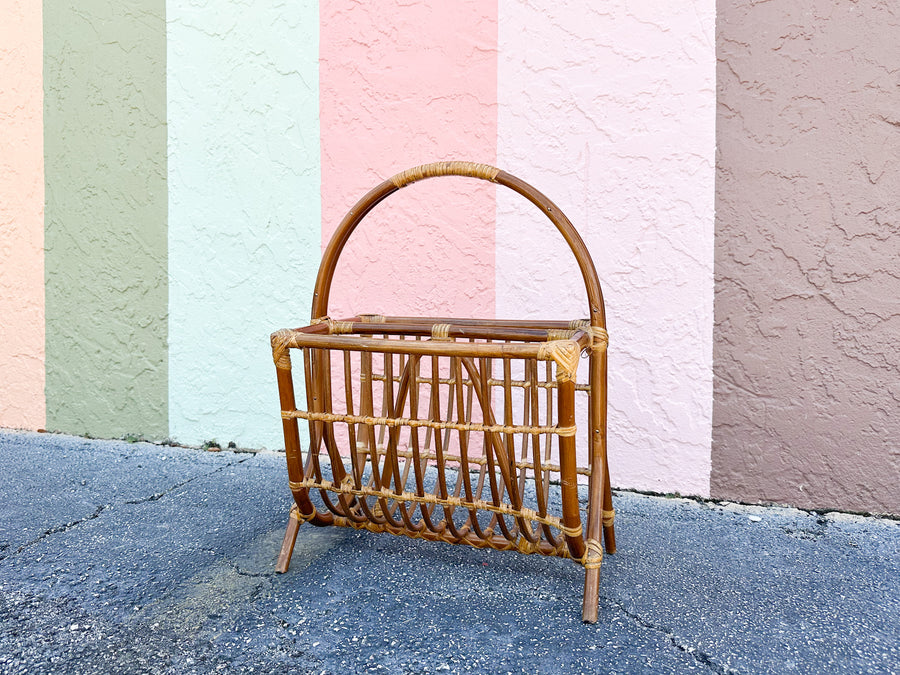 Island Style Rattan Magazine Rack